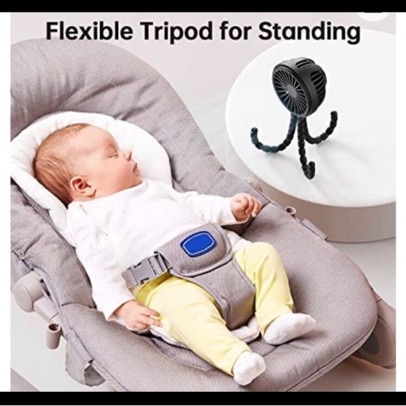 New GUSGO - Mini USB rechargeable fan 3 adj speeds & bendable tripod Free Gift - Picture 11 of 12